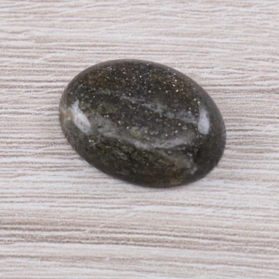 Czarny kamień słoneczny kaboszon owal 20x15 mm KSŁ0109