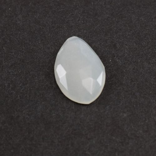 Kamień księżycowy biały satynowy 15x10 mm KKS2458