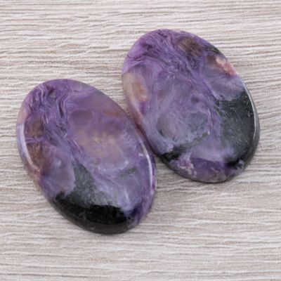 czaroit, charoite, kaboszon, cabochon, czaroit kaboszon, czaroit do kolczyków, czaroit do oprawy, czaroit para do oprawy, czaroit do oprawy, czaroity.pl, kamień naturalny, kamienie szlachetne, kamień do oprawy, kamienie do sutaszu, czaroit para